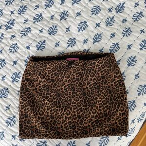 Edikted Animal Print Skirt with Black Accents
